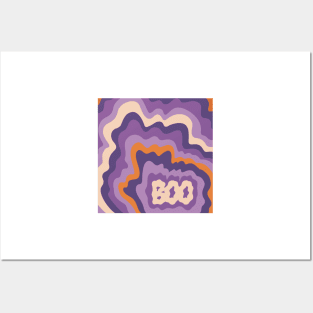 BOO - Purple & Orange Posters and Art